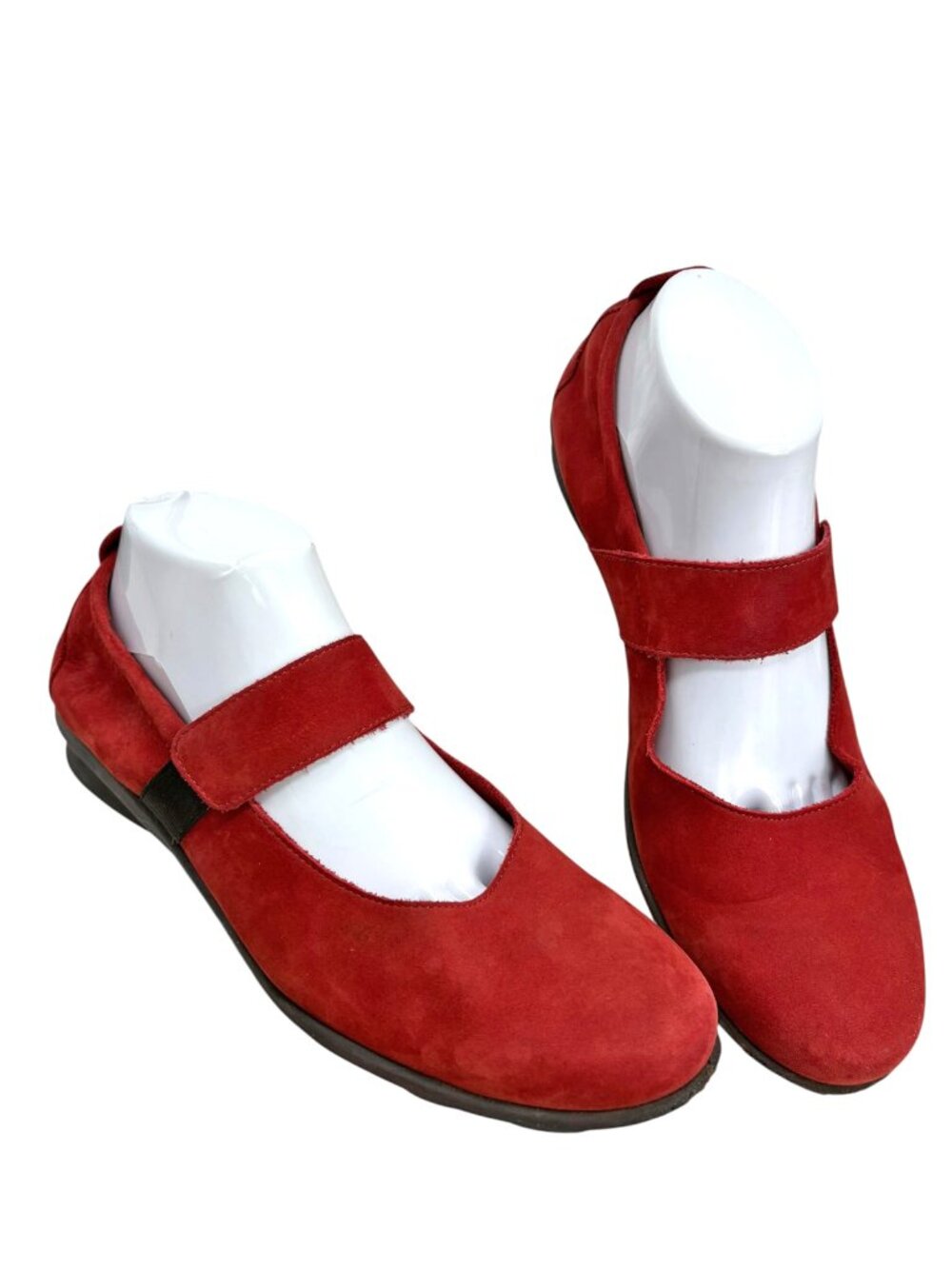 Arche‎ France Burgundy Nubuck Slip on Wedge Mary Janes